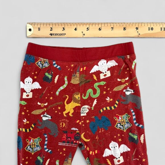 Little Sleepies Red Harry Potter Hogwarts Two Piece Bamboo Pajamas Set Size 4T - Picture 9 of 11